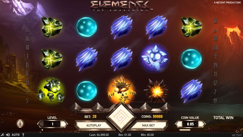 Gameplay of Elements: The Awakening slot