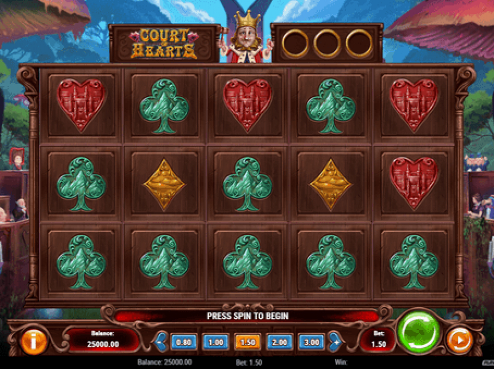 Court Of Hearts slot graphics