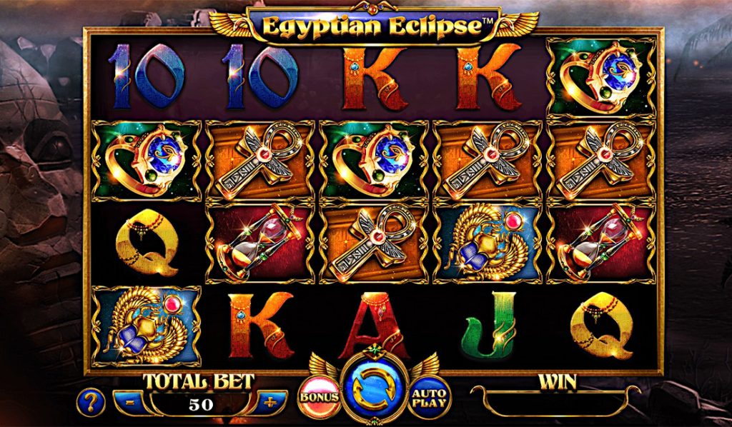 The gameplay of the Egyptian Eclipse slot