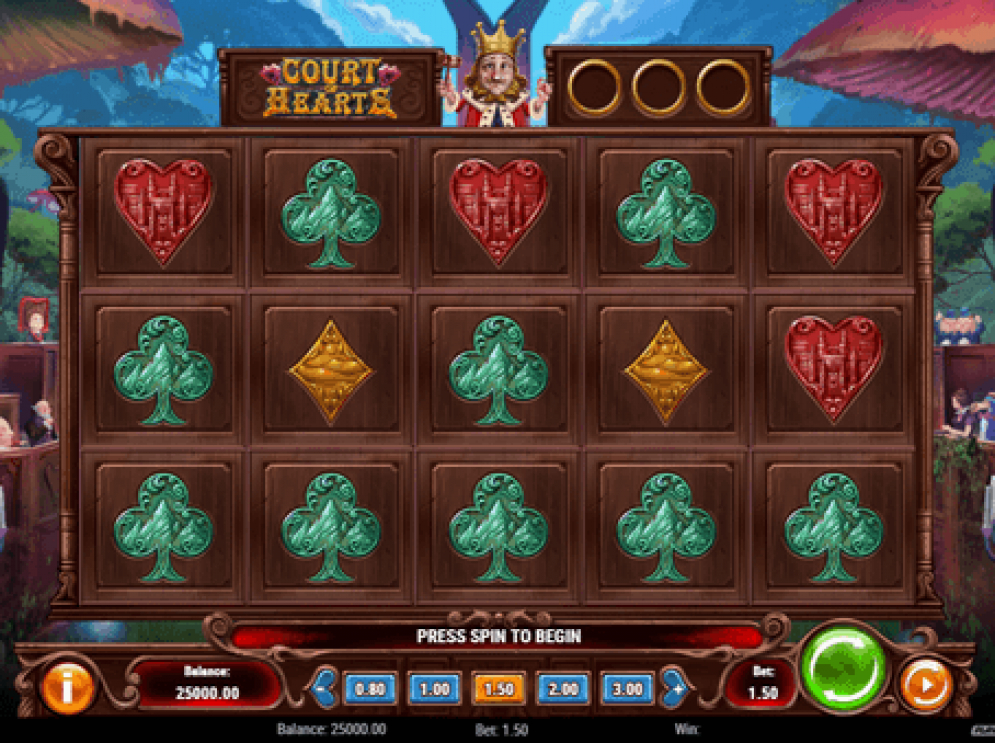 Grafica della slot Court Of Hearts