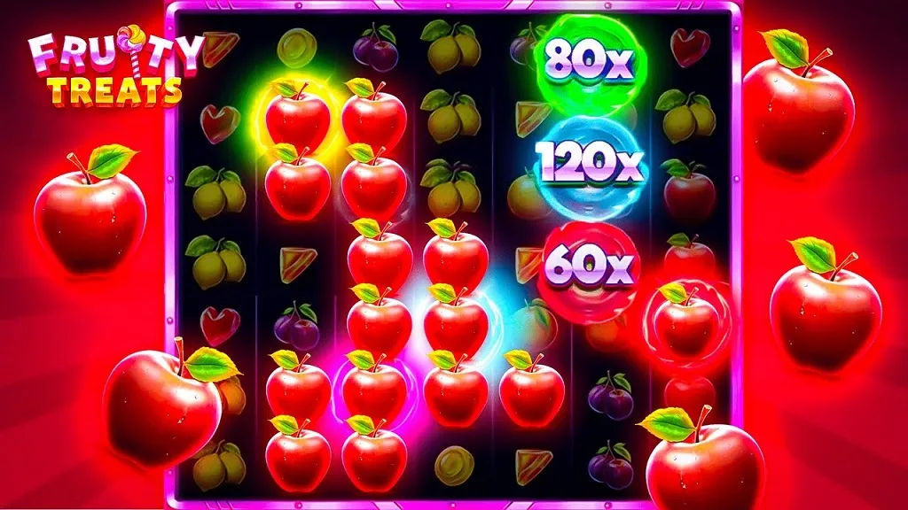 Einzigartiges Spiel mit fruity-treats 