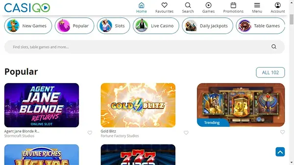 CasiGo Casino bonuses